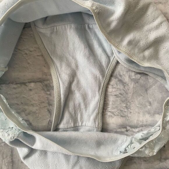 Rene Rofe Lingerie women 7/L 100% cotton 3 bundle lace trim bikini briefs - Picture 3 of 12